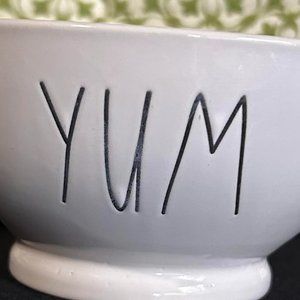 Rae Dunn Artisan Collection Footed Bowl "Yum"